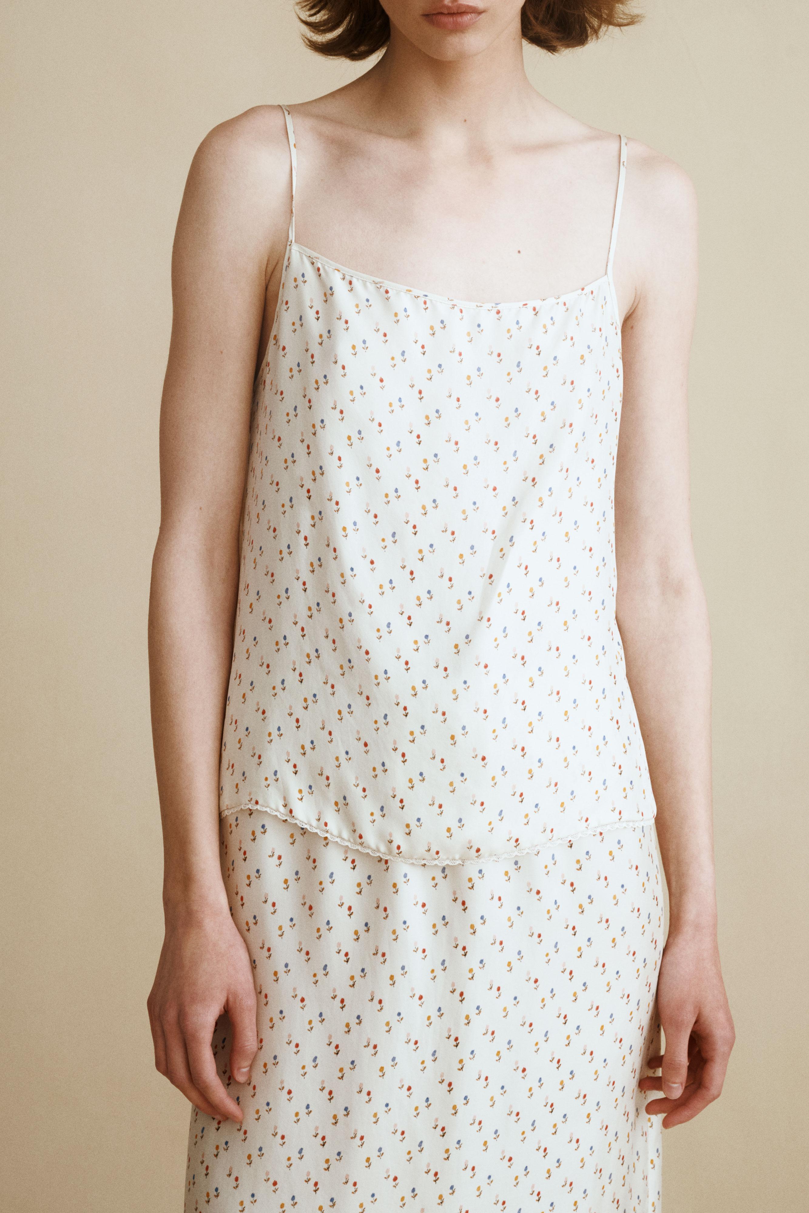 100% SILK TOP CREATED BY CARAMEL LONDON X ZARA